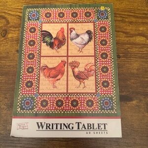 Debra Jordan Bryan Rooster Writing Tablet 2003 Martin Designs 60 Sheets